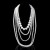  imitate Pearl woman style multilayer Pearl necklaceins occidental style exaggerating beads long style sweater chain