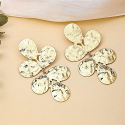 spring Alloy flowers earrings    creative brief Metal wind flowers Earring