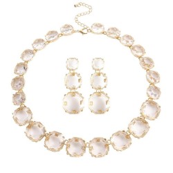 occidental style Alloy mosaic resin geometry transparent fashion brief earring..
