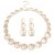 occidental style Alloy mosaic resin geometry transparent fashion brief earring necklace set woman