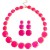 occidental style Alloy mosaic resin geometry transparent fashion brief earring necklace set woman