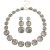 occidental style Alloy mosaic resin geometry transparent fashion brief earring necklace set woman