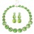 occidental style Alloy mosaic resin geometry transparent fashion brief earring necklace set woman