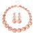 occidental style Alloy mosaic resin geometry transparent fashion brief earring necklace set woman