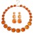 occidental style Alloy mosaic resin geometry transparent fashion brief earring necklace set woman