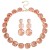 occidental style Alloy mosaic resin geometry transparent fashion brief earring necklace set woman