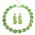 occidental style Alloy mosaic resin geometry transparent fashion brief earring necklace set woman