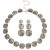 occidental style Alloy mosaic resin geometry transparent fashion brief earring necklace set woman