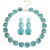 occidental style Alloy mosaic resin geometry transparent fashion brief earring necklace set woman