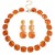 occidental style Alloy mosaic resin geometry transparent fashion brief earring necklace set woman