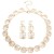 occidental style Alloy mosaic resin geometry transparent fashion brief earring necklace set woman