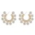  occidental style personality exaggerating super geometry half Word Alloy diamond woman earrings high
