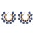  occidental style personality exaggerating super geometry half Word Alloy diamond woman earrings high