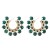  occidental style personality exaggerating super geometry half Word Alloy diamond woman earrings high