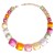 summer geometry Acrylic half Round necklace candy colors girl clavicle chain