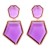 new geometry earring Acrylic personality wind trend woman temperament Street Snap
