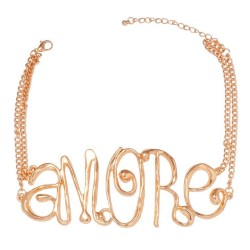 occidental style head English brief necklace woman exaggerating Double layer c..