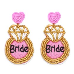 new occidental style bride handmade beads earrings creative personality fashio..
