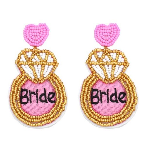 new occidental style bride handmade beads earrings creative personality fashion Wordride earrings womaners