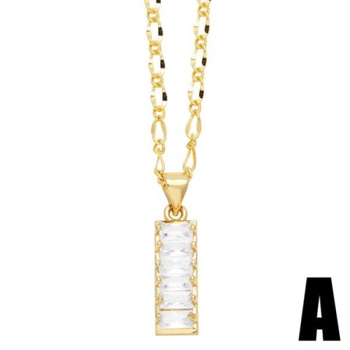lady necklace embed zircon geometry love Five-pointed star pendant necklace gildednkw