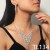  Rhinestone necklace  bride married fully-jewelled earrings necklace set  banquet necklace