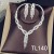  Rhinestone necklace  bride married fully-jewelled earrings necklace set  banquet necklace