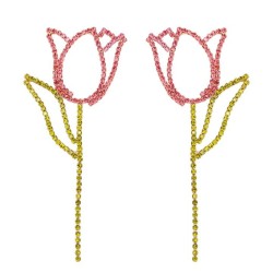 new  tulip ear stud personality creative elegant temperament woman personality..
