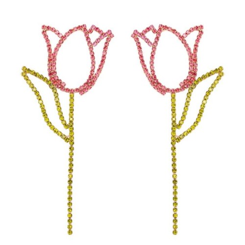 new  tulip ear stud personality creative elegant temperament woman personality earrings
