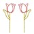 new  tulip ear stud personality creative elegant temperament woman personality earrings