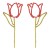 new  tulip ear stud personality creative elegant temperament woman personality earrings