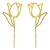 new  tulip ear stud personality creative elegant temperament woman personality earrings