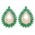 occidental style geometry drop Alloy embed colorful diamond retro temperament exaggerating earrings woman trend sup