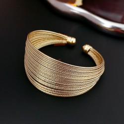  gold multilayer opening bangle occidental style exaggerating samll personalit..