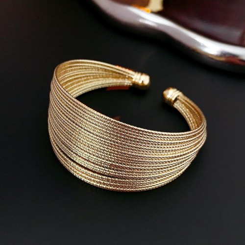  gold multilayer opening bangle occidental style exaggerating samll personality high