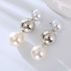 occidental style summer imitate Pearl earrings brief fashion temperament Earri..