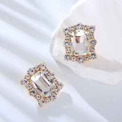  summer earrings luxurious color diamond ear stud occidental style fashion tem..