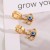 occidental style eyes earrings woman blue eyes retro titanium steel ear stud personality all-Purpose temperament Ea