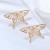 occidental style fashion retro creative high textured gold hollow butterfly earrings woman