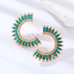 occidental style fashion Alloy diamond  earrings woman exaggerating temperamen..