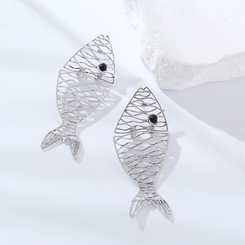  earrings occidental style Earring woman brief Earring hollow Alloy temperament gold