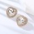 occidental style exaggerating ear stud Alloy diamond heart-shaped earrings woman woman super fully-jewelled tem