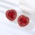 occidental style exaggerating ear stud Alloy diamond heart-shaped earrings woman woman super fully-jewelled tem