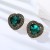 occidental style exaggerating ear stud Alloy diamond heart-shaped earrings woman woman super fully-jewelled tem