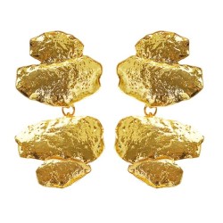  creative Irregular multilayer Metal splice Alloy earrings occidental style ex..