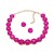occidental style earrings necklace set woman Round glass diamond exaggeratingnecklace