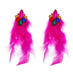 occidental style earrings feather tassel Earring woman exaggerating Bohemiaear..