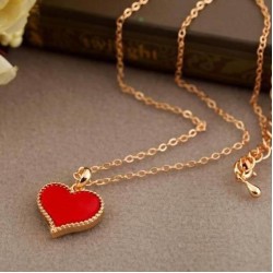 Korean style  occidental style womanerena star same style love Peach heart nec..