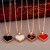 Korean style  occidental style womanerena star same style love Peach heart necklace  clavicle chain