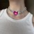 occidental style new exaggerating big love chain personality multilayer Rhinestone clavicle chain ladynecklace