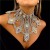 occidental style fashion lady exaggerating color crystal big necklace gem bride wedding necklace